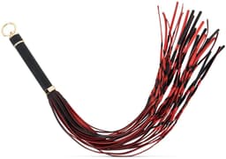 Fetish Collection - Flogger 64 cm - Rood en Zwart — thumbnail 3