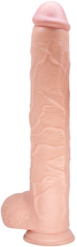Lusty Mega Realistische Grote Dildo met zuignap - 48 x 8 cm! - XXL Dildo Voordeelpack - Extreme Zwarte Dildo voor anaal gebruik - Huidskleur — thumbnail 4