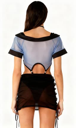 Sexy Agente Setje - Police Lingerie - Transparant - Politie - Bewaking - Rollenspel - Cosplay - Doorschijnend - Kleding — thumbnail 2