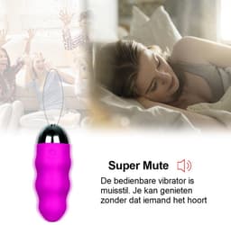Happy Tears® | Ei Vibrator | Afstandsbedienbaar | Unisex | Voor koppels | Massage | Clitoris en G-Spot Stimulatie | Anaal | 10 verschillende vibratiestanden | Seksspeeltje | Paars — thumbnail 2