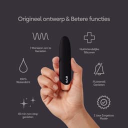 Eva® Spark - Vibrator - Mini Bullet voor Vrouwen - Krachtige Clitoris Stimulator - Discreet Sex Toy - Seksspeeltje - Vibrators voor Vrouwen - Erotische Luisterverhalen - Cadeau voor vrouw - Obsidian Black — thumbnail 3