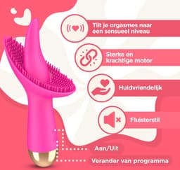 PureVibe® Adriana Clitoris & Vulva Vibrator - Stimulator met 10 verschillende standen - Vibrators voor Vrouwen - Erotiek Sex Toys - Roze — thumbnail 5
