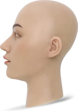 Siliconen Masker-Vrouwenmasker- Masker- Gezichtsmasker-Cosplay-Transgender-Travestie- Gezicht-Crossdresser — thumbnail 2