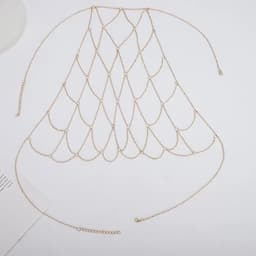 Festival bodychain ketting - Borst - Transparant - Sexy ketting topje - Erotische accessoires - Feest - Rave — thumbnail 3
