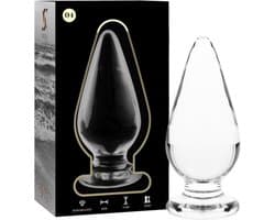 NEBULA SERIES BY IBIZA™ - MODEL 4 | ANAL PLUG BOROSILICATE GLASS 11 X 5 CM CLEAR | BUTTPLUG | SEX TOYS VOOR MANNEN | SEX TOYS VOOR VROUWEN