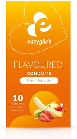 EasyGlide - Condooms met Smaakjes - Condooms met Glijmiddel - 10 stuks — thumbnail 1