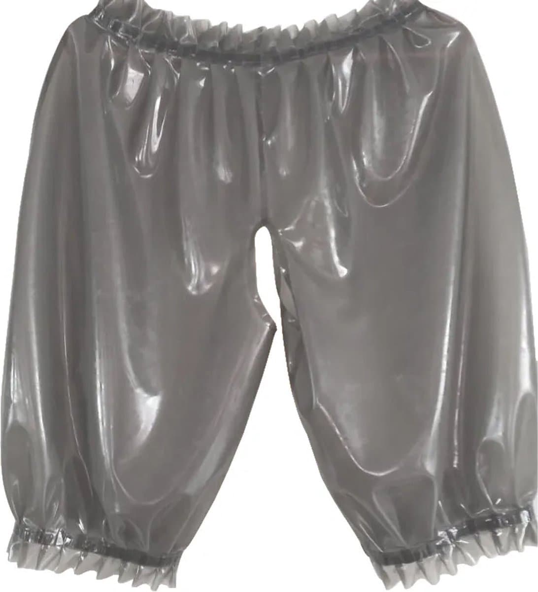 Erotische Latex Rubber Broek - Unisex - Open kruis - Elastisch — afbeelding 1