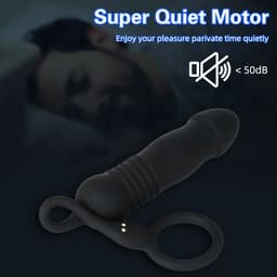 Anale telescoop vibrator mannen - Inclusief cockring - Penisring en vibrator - Thrusting vibrator - Heren - 6 vibratiestanden - USB Oplaadbaar - Afstandsbediening — thumbnail 4
