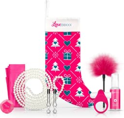 Loveboxxx - Christmas Stocking Set - Erotische Geschenkset - Kerstcadeau voor Volwassenen - Geschenkset Vrouwen en Mannen - Cadeau Vrouw en Man - Giftset Vrouw en Man - Erotisch - Roze — thumbnail 1
