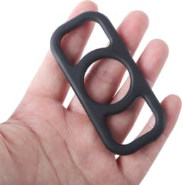 Banoch | Cockring set van zwart siliconen | 4 delig | penisring — thumbnail 6