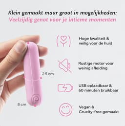 Fae® Vibrator voor Vrouwen - Clitoris Stimulator - Mini Bullet Vibrator - Sex Toys voor Vrouwen en koppels - Seksspeeltjes - Joy Series, Blushing Bride — thumbnail 3