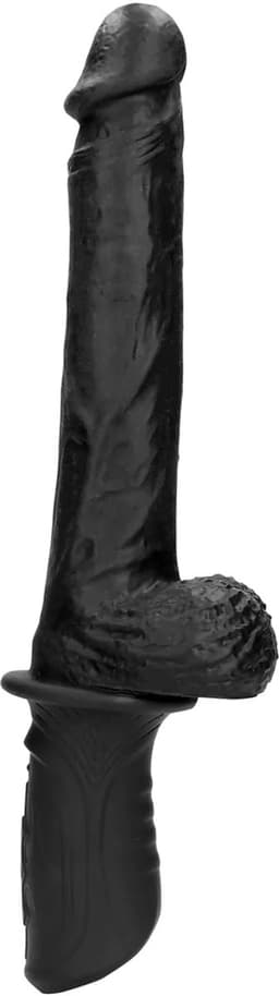Hand Held Liquid Silicone Vibrating and Thrusting Sex Machine - Black — thumbnail 5