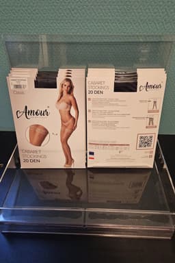 Netkousen - Hold up Kousen - 20 Denier - Zwart - Maat: L/XL - Model: Cabaret - Merk: Amour — thumbnail 4