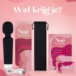 Essential Pleasure Noé - Magic Wand Vibrator - Massagestaaf met Clitoris Stimulator – Vibrators voor Vrouwen – Zwart — thumbnail 9