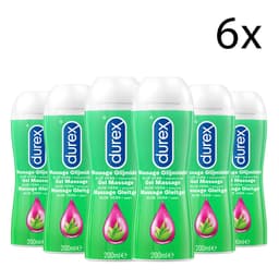 Durex Massage Olie en Glijmiddel 2-in-1 - Aloë Vera - 200ml x6 — thumbnail 1