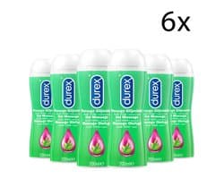 Durex Massage Olie en Glijmiddel 2-in-1 - Aloë Vera - 200ml x6