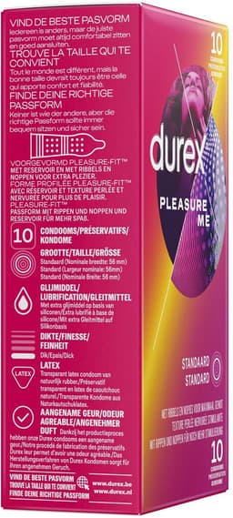 Durex - Condooms Pleasure Me - Met Ribbels en Noppen voor Extra Stimulatie - 10 stuks — thumbnail 10