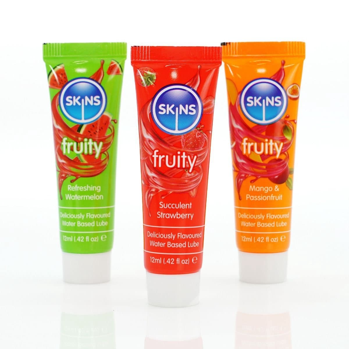 Skins - Sampler Pack - Glijmiddel met Smaakje - Fruity - 3 x 12 ml — afbeelding 1
