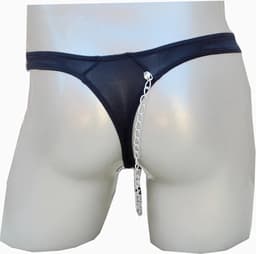 String-Latex-Heren-Sexy-Goedkoop-Ketting-Drukkers-Erotisch-Gay-Homo-Spannend-Zwart — thumbnail 2