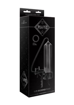 Pumped Elite Beginners Penis Pomp met Pistoolgrip Inclusief Siliconen Penisring - 30 cm - Zwart — thumbnail 2