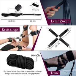 Mystease BDSM Extreme voor Mannen en Vrouwen - Bondage Set 17 Delig - Seksspeeltjes met Buttplugs & Handboeien - Mystease Sex Toys Koppels — thumbnail 5