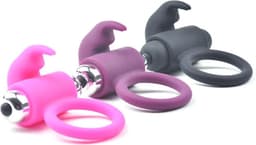 Silicone Rabbit Vibration Cock Ring Roze - Heerlijk gevoel tijdens penetratie - Stimulerend voor mannen en vrouwen - Spannend voor koppels - Sex speeltjes - Sex toys - Erotiek - Sexspelletjes voor man – Seksspeeltjes - Cockring vibrerend - Penisring — thumbnail 5