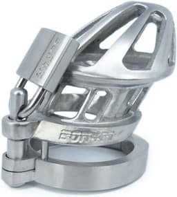 BON4MHinged RVS Small & Medium kuisheidskooi Male Chastity Cage Stainless Steel Chastity Device — thumbnail 6