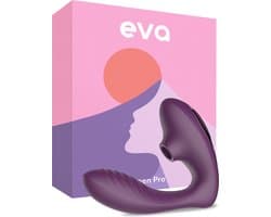Eva® Queen Pro - Vibrator voor Vrouwen - Luchtdruk Sex Toy - G-Spot Stimulator & Clitoris Satisfyer - Seksspeeltjes voor Koppels - Dildo Vibrator - Realistisch - Erotische Audio - Sex Toys voor Vrouwen - Cadeau voor vrouw - Deep Purple