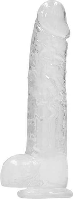 6" / 15 cm Realistic Dildo With Balls - Transparent — thumbnail 5