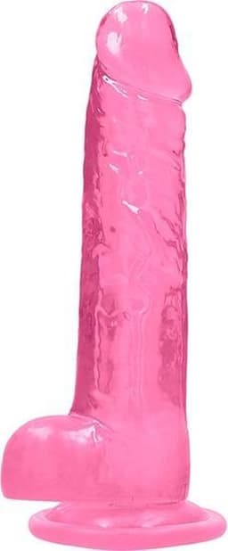 7" / 18 cm Realistic Dildo With Balls - Pink — thumbnail 5