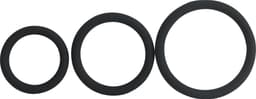 Banoch | Cockring trio - classic set | zwart siliconen | Ø 30/40/50 mm | penisring — thumbnail 6