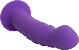 Banoch | Dildo ribbel paars siliconen met zuignap | 14,5 cm lang | max Ø 3 cm — thumbnail 6