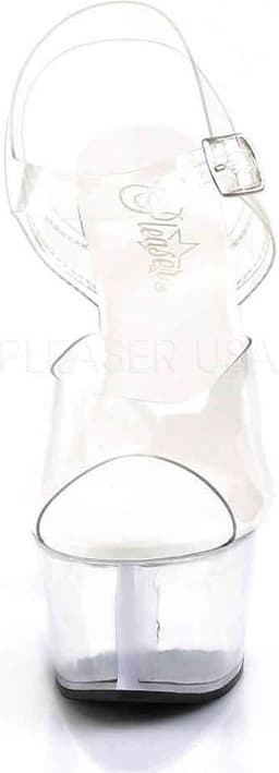 Pleaser - ASPIRE-608 Sandaal met enkelband, Paaldans schoenen - Paaldans schoenen - 39 Shoes - Transparant — thumbnail 2