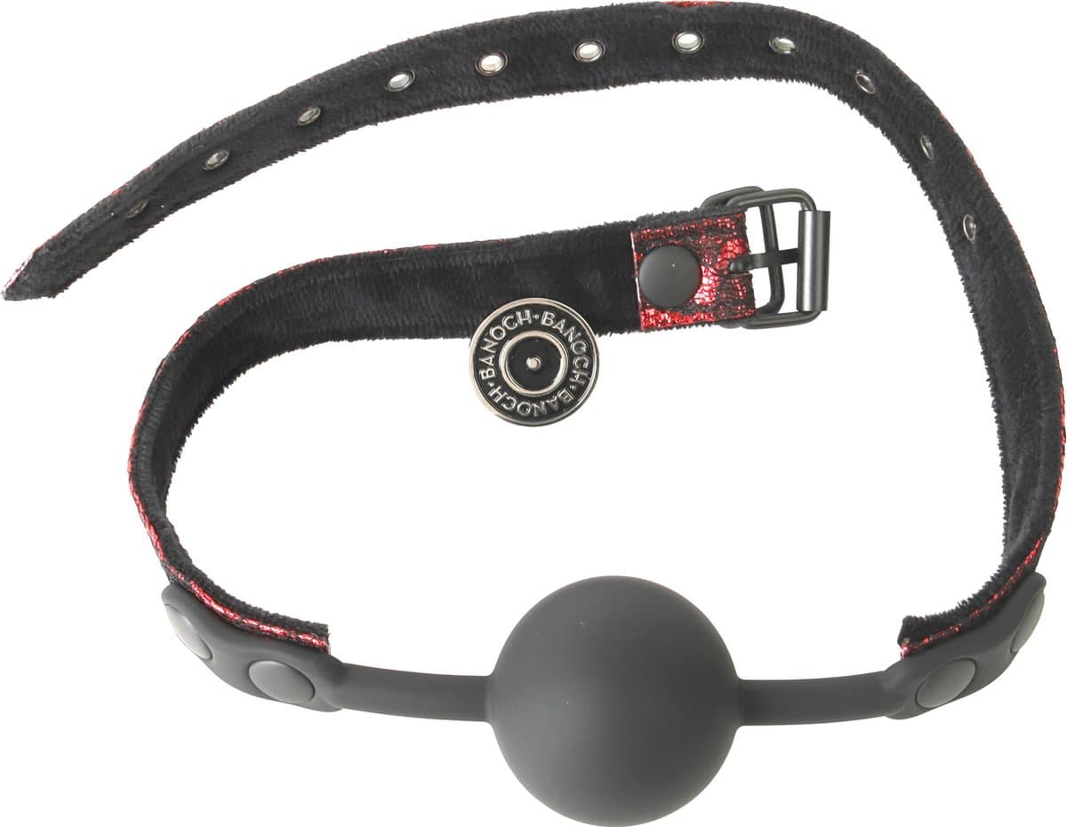 Banoch | courtesan ballgag red | siliconen Bal ∅ 4 cm — afbeelding 1