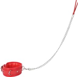 Banoch - Collar & leash Red - Halsband en Riem - Rood met zilver - bdsm — thumbnail 10