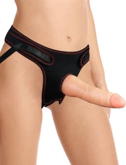Lovetoy Easy Strap-on Set met dildo van 19 cm - lichte beige — thumbnail 1