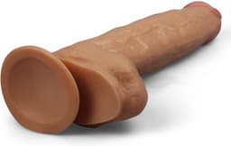 Lovetoy Grote Dildo van 28 cm - beige — thumbnail 3