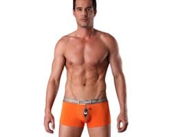 Grappige heren boxershort - Mannen ondergoed - Hilarisch - Leuke lingerie - Oranje - Cadeau - Kado