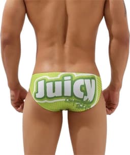 Erotische heren slip - Juicy - Groen - Micro string - Leuke tekst — thumbnail 1