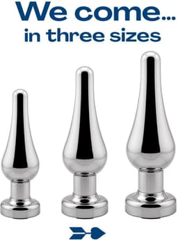 Cupitoys® Metalen buttplug - Zilver - Diamant blauw - Taps - Large - Sex toys voor vrouwen - Sex toys voor mannen - Buttplugs — thumbnail 4