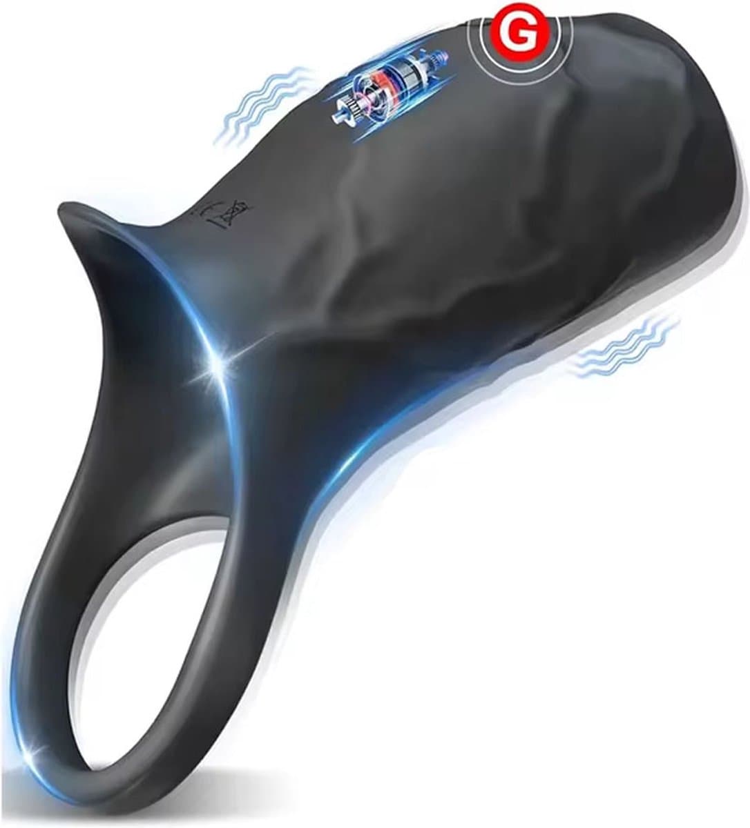 Vibrerende penis ring - Sleeve - Vibrator - Clitoris en G-spot stimulatie - 10 vibratie mode - Cockring vibrator - One size — afbeelding 1