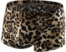 LekkerStout Heren Luipaardprint Boxershorts - Bruin/Zwart - Sexy Herenondergoed | M | ( LS163 )