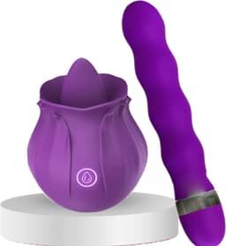 Erodit® Delicous Delight - Paars erotisch geschenk set - Butt Plug- Anaal dildo -stimulerende clitoris tong vibrators voor vrouwen- Anaal prostaat vibrator voor mannen- Seksspeeltje voor Koppels - Erotiek voor vrouwen, mannen, — thumbnail 1
