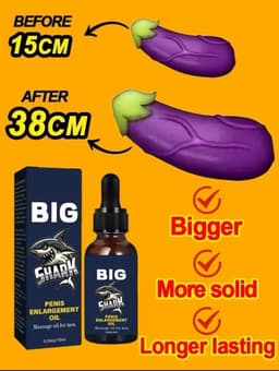 Big Shark Massageolie voor Mannen – 100% Natuurlijk – Verzorgende & Hydraterende Intieme Massageolie — thumbnail 2
