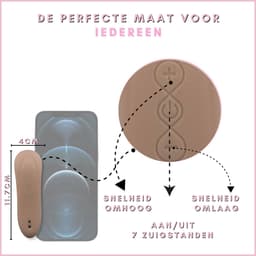 SlipperyHeights® Sisa - Clitoris Satisfy - Tepel Stimulatie - 7 Krachtige Zuigstanden - Siliconen Sex Toy voor Vrouwen - Zakformaat - Luchtdruk Vibrator - Crème — thumbnail 3