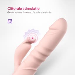 Pure Pleasure® Vibrators voor Vrouwen - 3-in-1 Vibrator met Stootfunctie, Pulsaties & Vibraties – Dildo - Vibrator - Clitoris Stimulator – 10 Stootstanden – 7 Vibratiestanden – Roze – Oplaadbaar & Stil — thumbnail 5