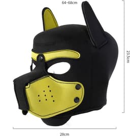 BDSM Dog-Puppy-Honden-Masker Carlo van neoprene kleur Blauw-Zwart — thumbnail 2