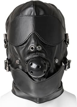 Volledige BDSM Hoofdkap met Mondknevel & Blinddoek – Verstelbare Fetish Masker voor Dominantie & Overgave — thumbnail 1