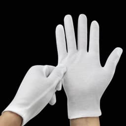 Katoenen handschoenen wit XL 4stuks – 2 paar Beschermende Handschoenen - Gezondheidszorg - Ziekenhuis - Beauty Center, Kapper en Salon Spa Tattoo – Jewelry - eczeem / allergie / handcreme - juweliers / munt handschoen — thumbnail 13