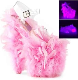 Pleaser - FLAMINGO-1021FS Plateau Laarzen, Paaldans schoenen - Paaldans schoenen - 38 Shoes - Zwart — thumbnail 3